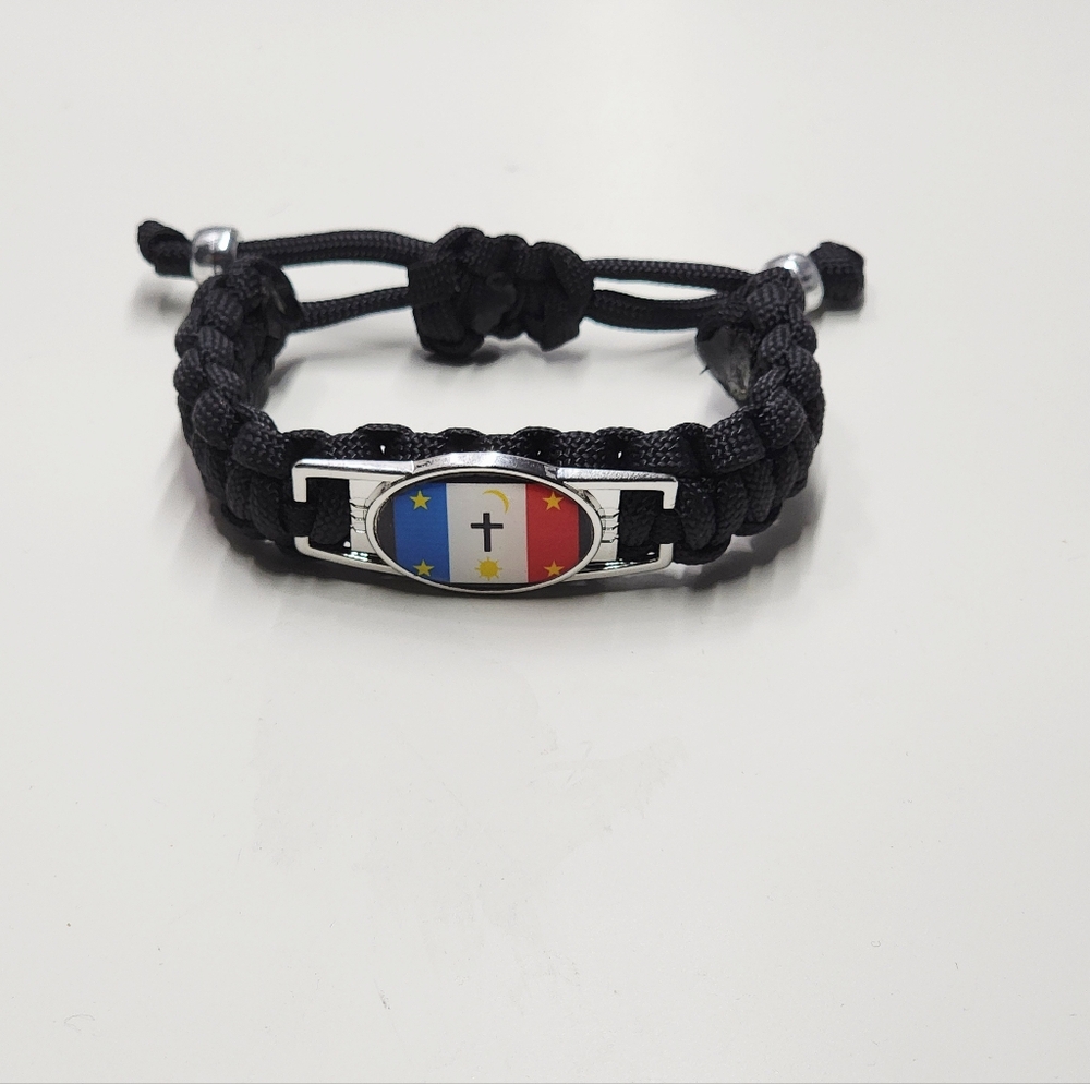 Pascua Yaqui Tribe Flag Adjustable Charm Bracelet Native American Heritage - Picture 4 of 4